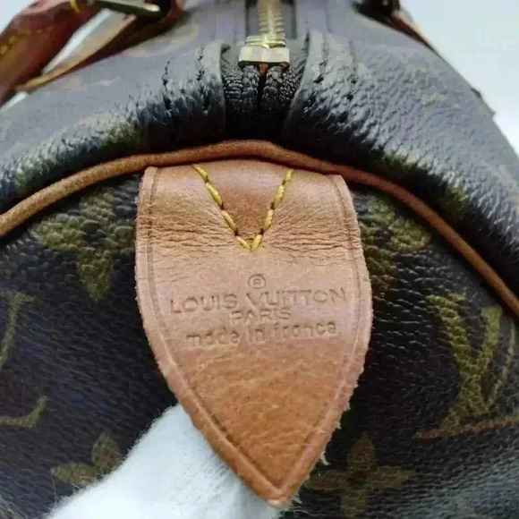 Louis Vuitton LV Hand Bag Speedy 30 Brown Monogram Vintage - Picture 6 of 7